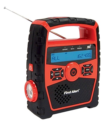 First Alert Portable AM FM Weather Band Radio with Clock and S.A.M.E. Weather Alert
