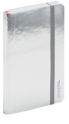Poppin Silver Small Softcover Notebooks Set of 25