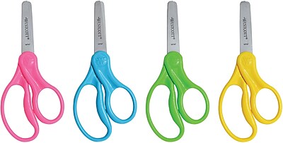 Westcott 13130 Kids Value Scissors with Blunt Tip 5 Assorted Colors