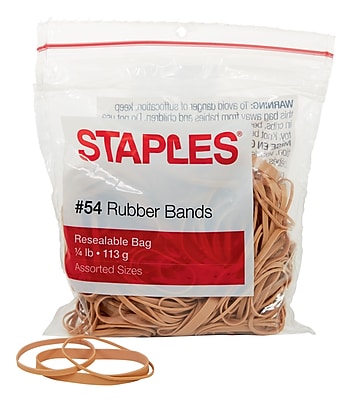 Staples Economy Rubber Bands Size 54 Assorted 1 4 lb.