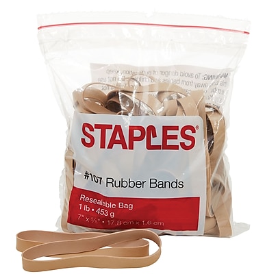 Staples Rubber Bands 107 7 x 5 8 1 lb. 1 Bag