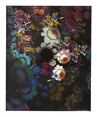 Cynthia Rowley Two Pocket Folder Cosmic Black Floral 29728