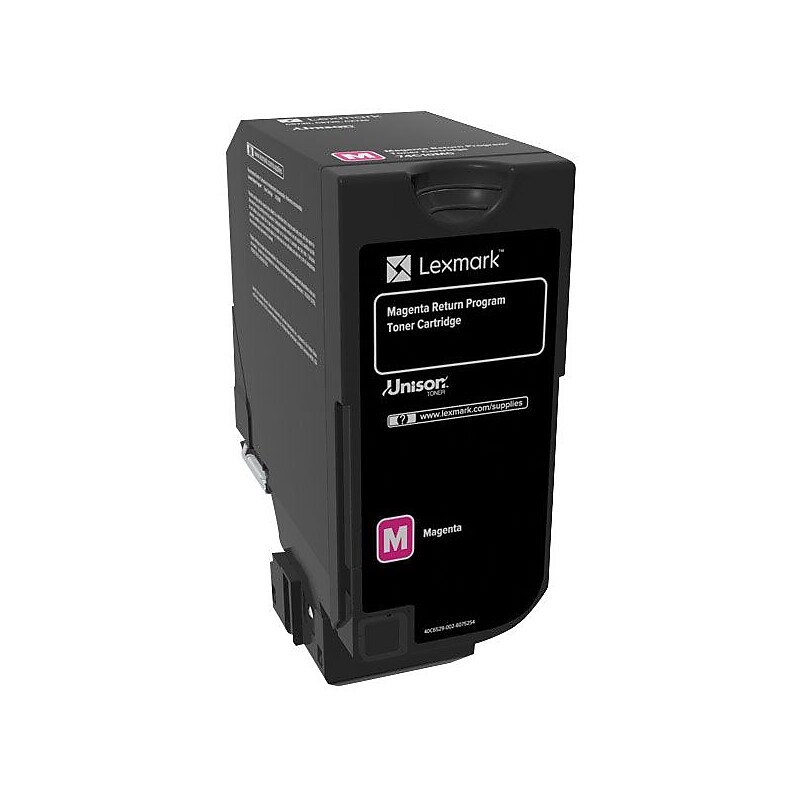 Lexmark 74 Magenta Standard Yield, Return Program Toner Cartridge (74C10M0)
