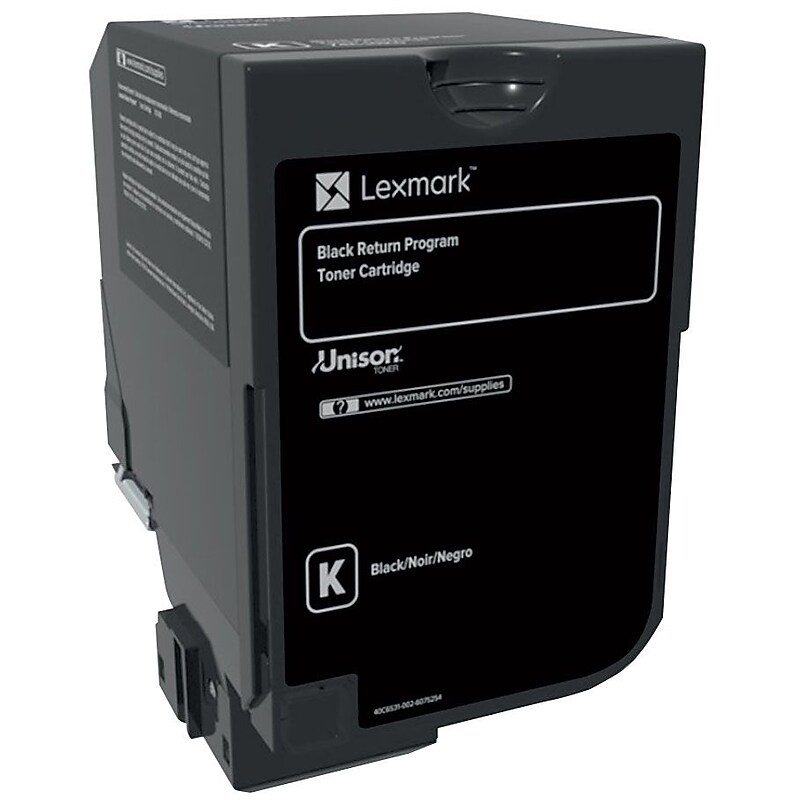 Lexmark 74 Black Standard Yield, Return Program Toner Cartridge (74C10K0)