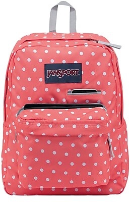 Jansport Digibreak Backpack, Coral Sparkle White Dots (T50F0NR)