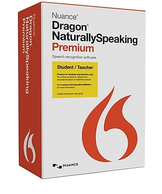 Dragon NaturallySpeaking 13 Premium Student Teacher Edition for Windows 1 User [Boxed]