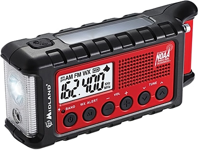 E Ready Emergency Dynamo Crank Radio with AM FM Weather Alert with 2600mAH battery with PDQ