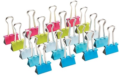 Poppin Small Binder Clips Assorted Set of 20 102777
