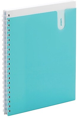 Poppin 1 Subject Poclet Spiral Notebook Aqua 102043