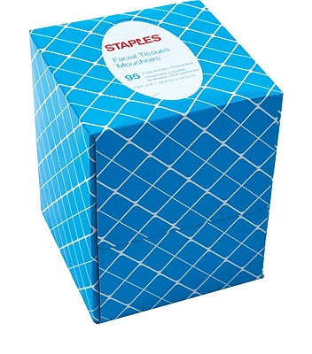 Staples Cube Box Facial Tissues 2 Ply 95 Sheets Box 44522
