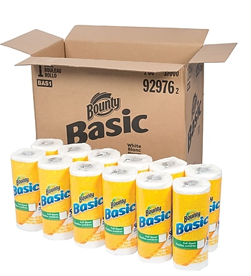 Bounty Basic 1 Ply Paper Towels 30 Rolls Case