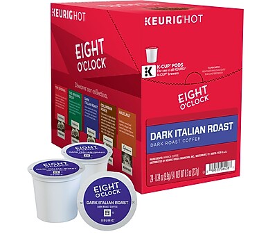 Keurig K-Cup Eight OClock Dark Italian Roast Coffee, Regular, 24 Pack