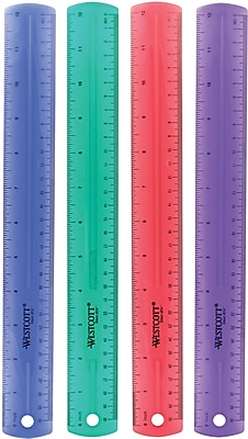 Westcott Plastic 12 Ruler Jewel Colored 12975