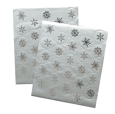 Gartner Studios Silver Snowflake Seals 5.25 x 6.25 50 Pack 61682