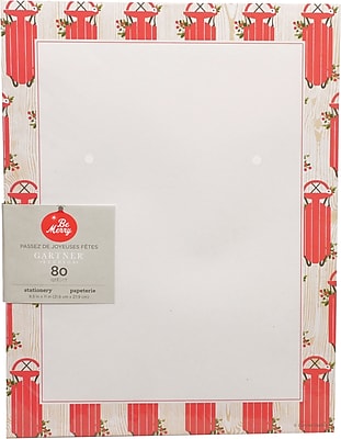 Gartner Studios Sleds Stationery 8.5 x 11 80 Pack 18695