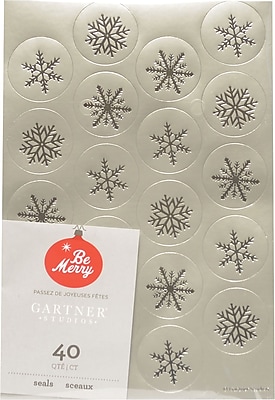 Gartner Studios Silver Foil Seals 4.25 x 6.25 40 Pack 18708