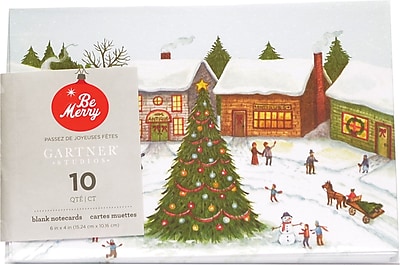 Gartner Studios Christmas Scene Notecard 4 x 6 10 Pack 18712