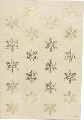 Gartner Studios Ivory Gold Snowflake Seals 4.25 x 6.25 40 Pack 18758