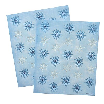 Gartner Studios Glitter Snowflake Seals 5.25 x 6.25 50 Pack 60841