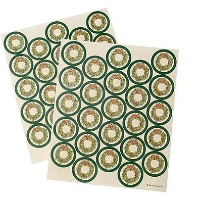 Gartner Studios Glitter Wreath Seals 5.25 x 6.25 50 Pack 60837