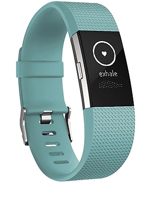 Fitbit Charge 2 Activity Tracker Teal Silver Small