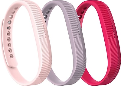 Fitbit Flex 2, Accessory 3-Pack, Pink , Small