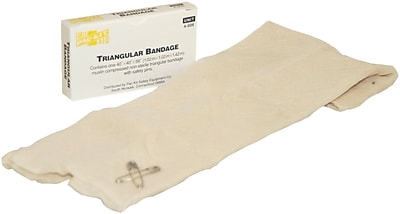 First Aid Only Triangular Sling Bandage w 2 Safety Pins 40 x 40 x 56