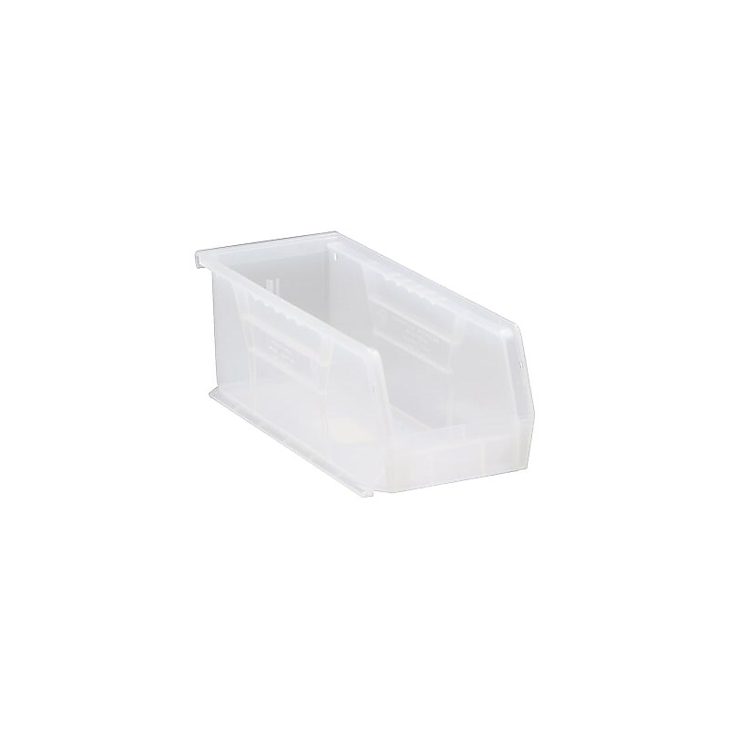 Quantum Storage Systems Ultra Plastic Stack/Hang Bin, 4" x 4.13" x 10.88", Clear, 12/Case (QUS224CLCS)
