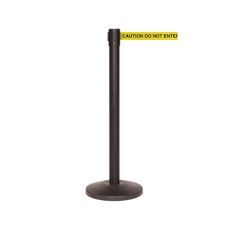 Queue Solutions QueueMaster 550 2" Nylon Crowd Control Belt Barrier, Black/Yellow (QM550B-YBC110)