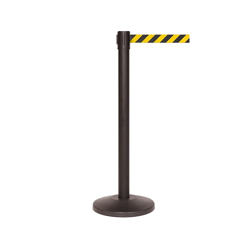 Queue Solutions QueueMaster 550 2" Nylon Crowd Control Belt Barrier, Yellow/Black (QM550B-YB110)