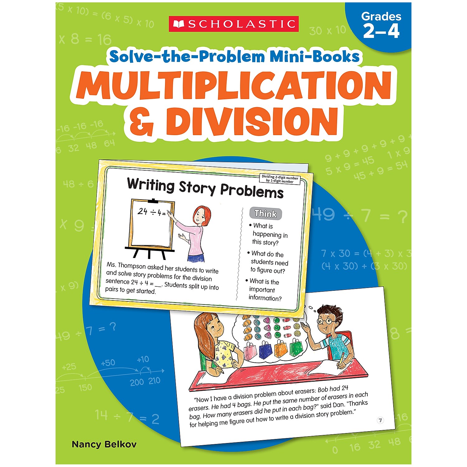 Scholastic Grades 2-4 Solve-the-Problem Mini Books: Multiplication & Division Workbook