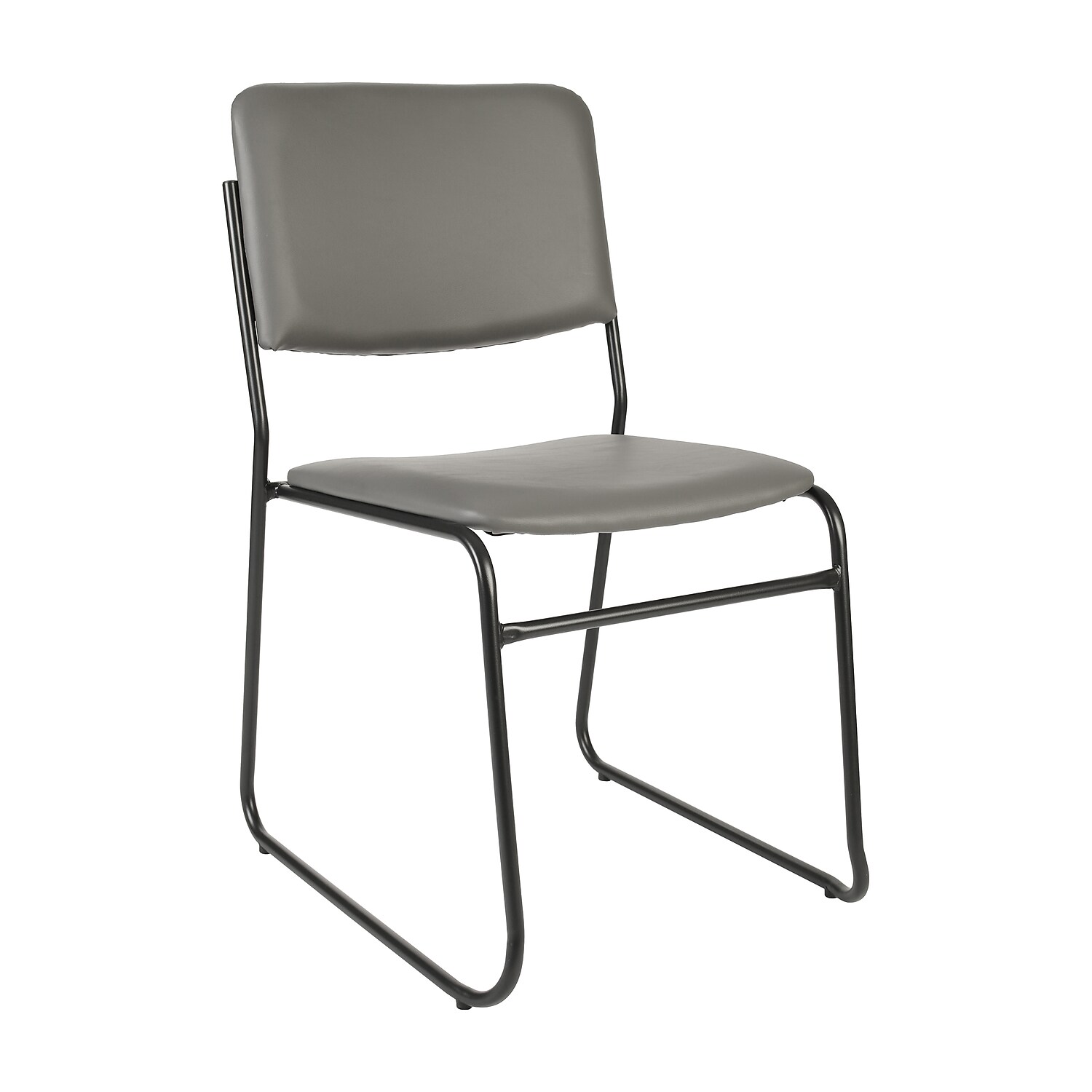 Flash Furniture HERCULES Series Vinyl Stacking Chair, Gray (XU8700GRYBVYL30)