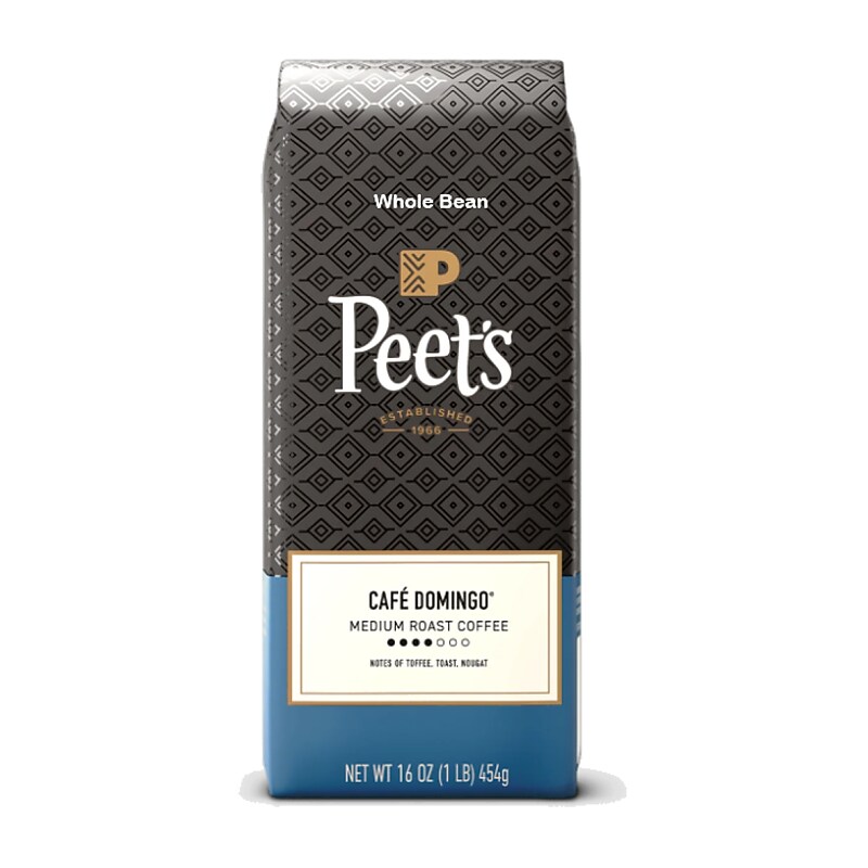Peet's Coffee Cafe Domingo Beans Coffee, Medium Roast, 16 oz. (504873)