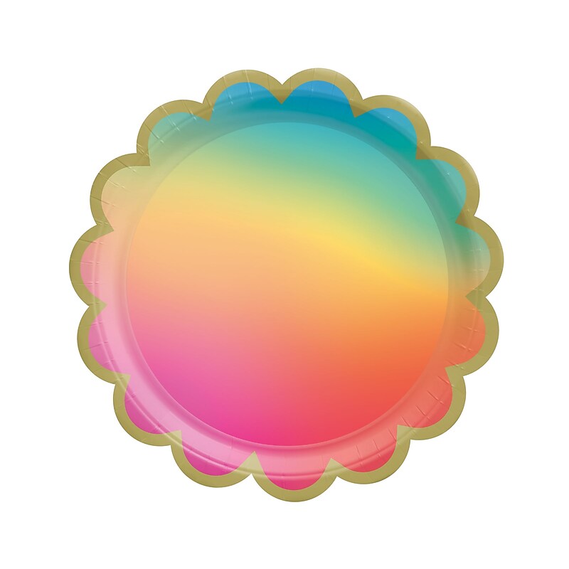Party City Digital Dream 7" Paper Plates, Multicolored, 8 Plates/Pack (AM55010004)