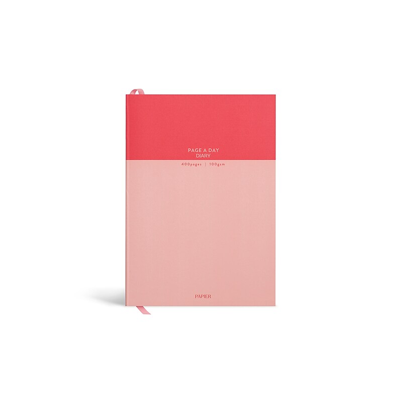 Undated PAPIER 8.5" x 6" Daily Standard Planner, Paperboard Cover, Pink (WS21690501)