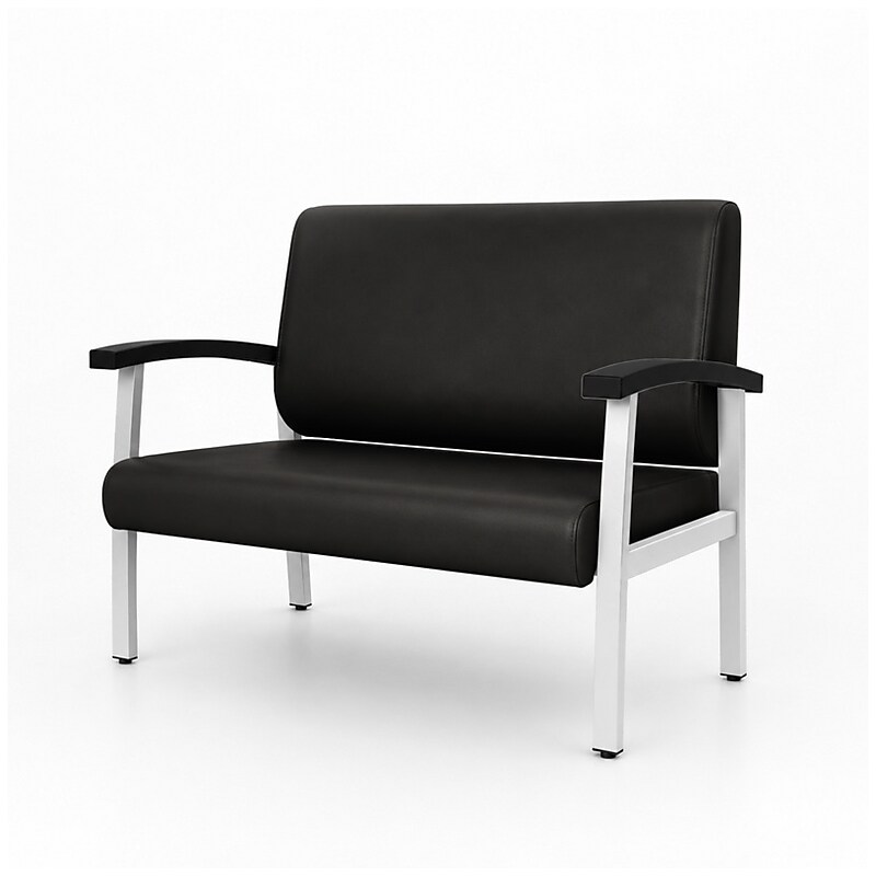 Regency Welcome 46"W Vinyl Loveseat, Black (CH3903BVL)