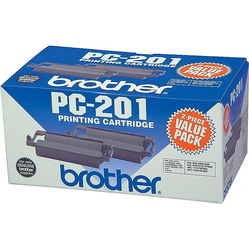 Brother PC2012PK Black Standard Yield Fax Cartridge, 2/Pack