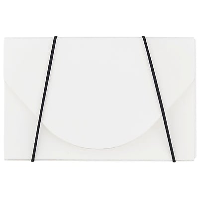 JAM Paper Business Card Case Plastic Solid White Sold Individually