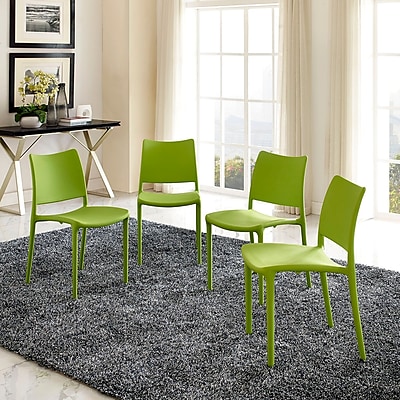 Hipster Dining Side Chair Set of 4 in Green 889654077251