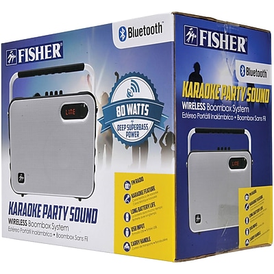 Fisher FBX600W 80 Watt Karaoke Party Bluetooth Speaker