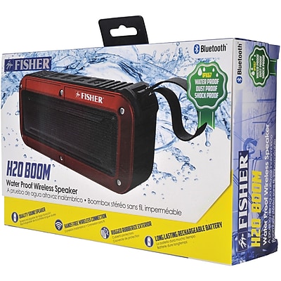 Fisher FBT450R H20 Boom Bluetooth Speaker Red