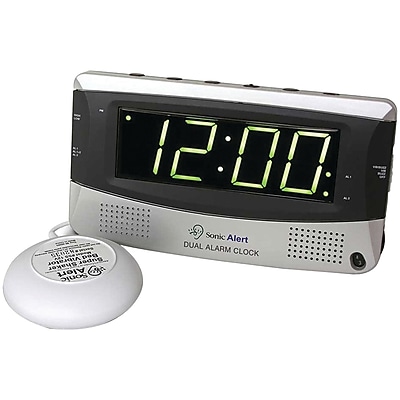 Sonic Alert SBD375ss Sonic Bomb Dual Alarm Clock with Super Shaker