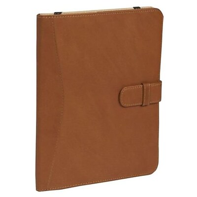 Piel Leather Ipad Case W Tab Closure Saddle PIEL1210