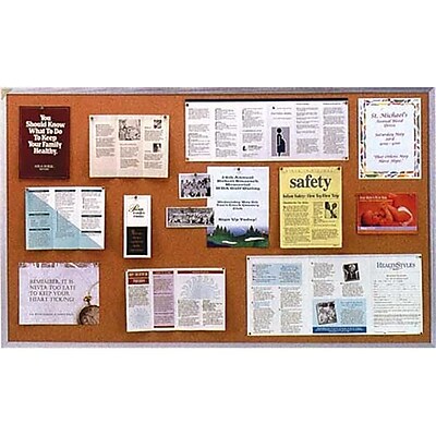 Ghent 3 ft. x 5 ft. Aluminum Frame Natural Cork Board. GHENT0295