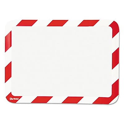 Tarifold High Visibility Safety Frame Display Pocket Magnet Back 10.25 x 14.5 Red White AZTY15289