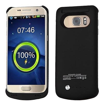 Insten 4200 mAh Rubberized Quantum Energy Battery Case for Samsung Galaxy S7 - Black