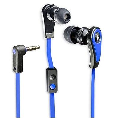 Connectland Stereo In Ear Headset with Mic Adapter For Smartphone PC Audio Blue