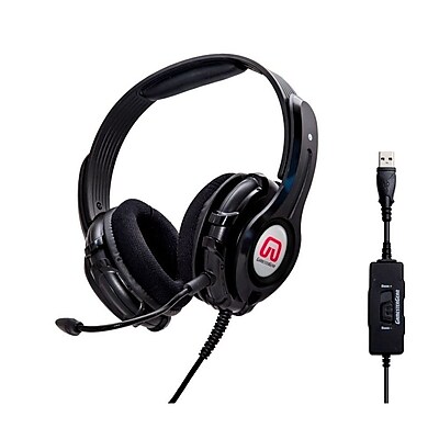 Syba CruIser PC210 I USB Connector CIrcumaural GamIng Headset wIth Bass Quake