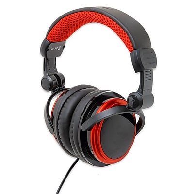 Connectland Foldable Slim Design MP3 Gaming Stereo Headset Headphone Black Red