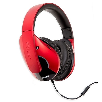 Oblanc Shell210 NC3 2.1 Amplified Stereo Gaming Headphone w Mic Red Red